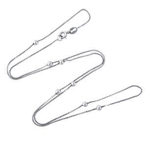 Estate Italy Sterling Silver 925 3.1mm Station Necklace 19.5"